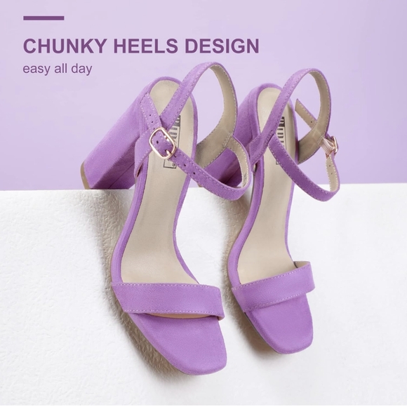 Chunky purple heels - Picture 4 of 8